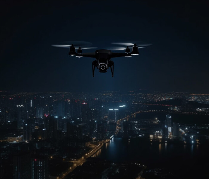KKKris_drone_flying_through_cityscape_at_night_ef3ddfa4-f2a4-4918-a08b-fef0c8b6c7d1_web